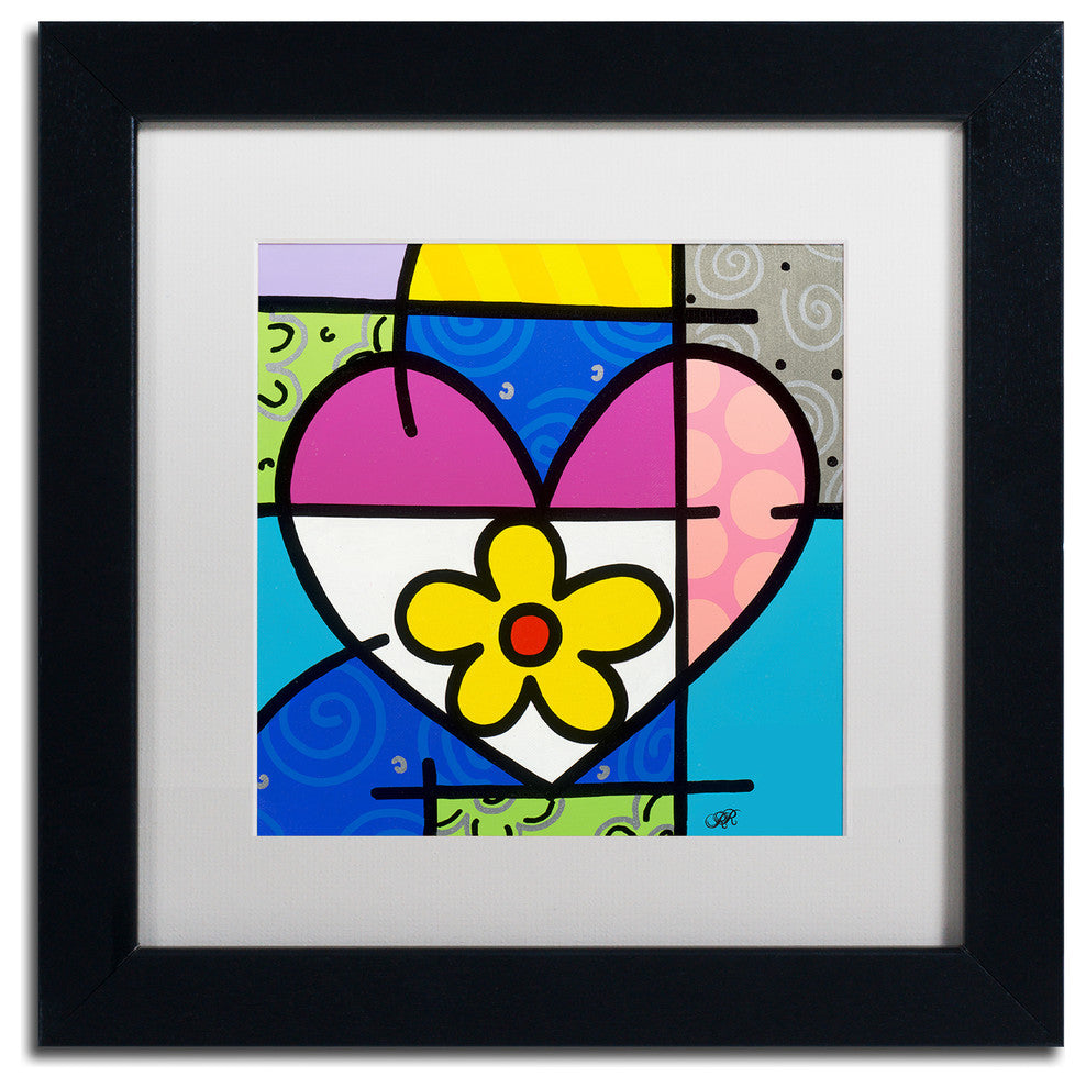 Roberto Rafael 'Big Heart II' Matted Framed Art