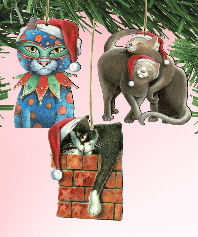 Pets wooden Ornaments Set of 3
