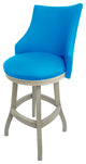 Swivel Wood Bar Stool 30", Bellissima, Carolina Blue, Antique White
