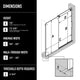 VIGO Elan Cass Aerodynamic 56" to 60" W x 76" H Frameless Sliding Shower Door, Chrome, Clear Glass