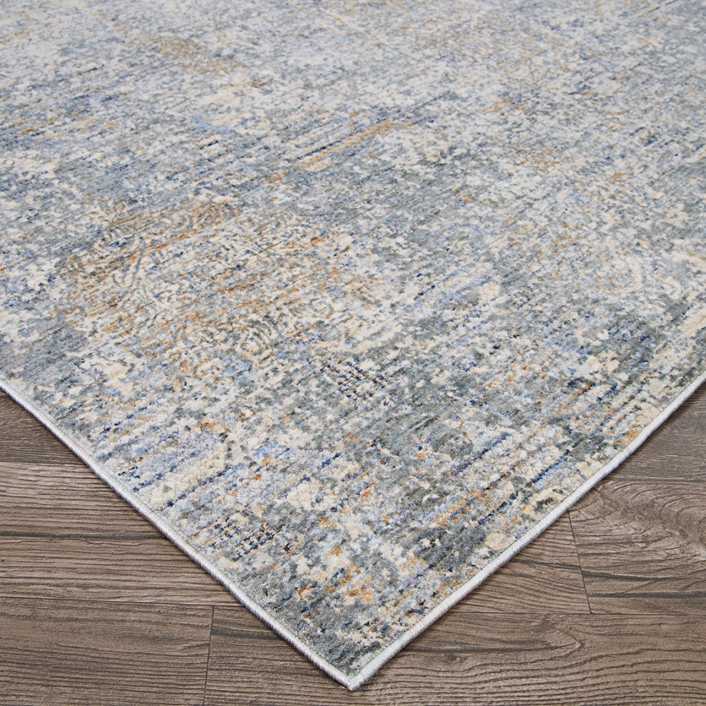 Couristan Couture Bordado Light Grey-Multicolor Area Rug, 2'7" X 12' Runner