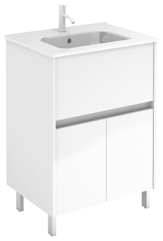 UNIT 24" BAND 1DR-2D White With Ceramic Top