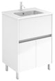 UNIT 24" BAND 1DR-2D White With Ceramic Top
