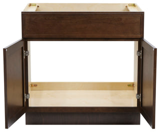 Vanity Art Birch Plywood Single Base Storage Cabinet, Brown, 33"
