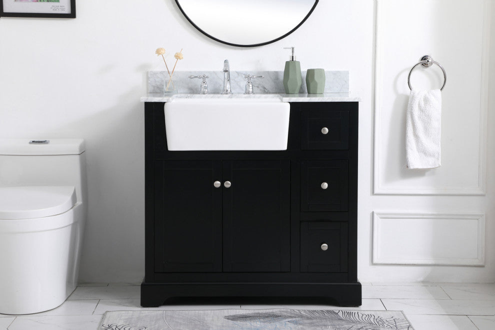 Home Living 22" Farmhouse Black-Light Bathroom Vanity
