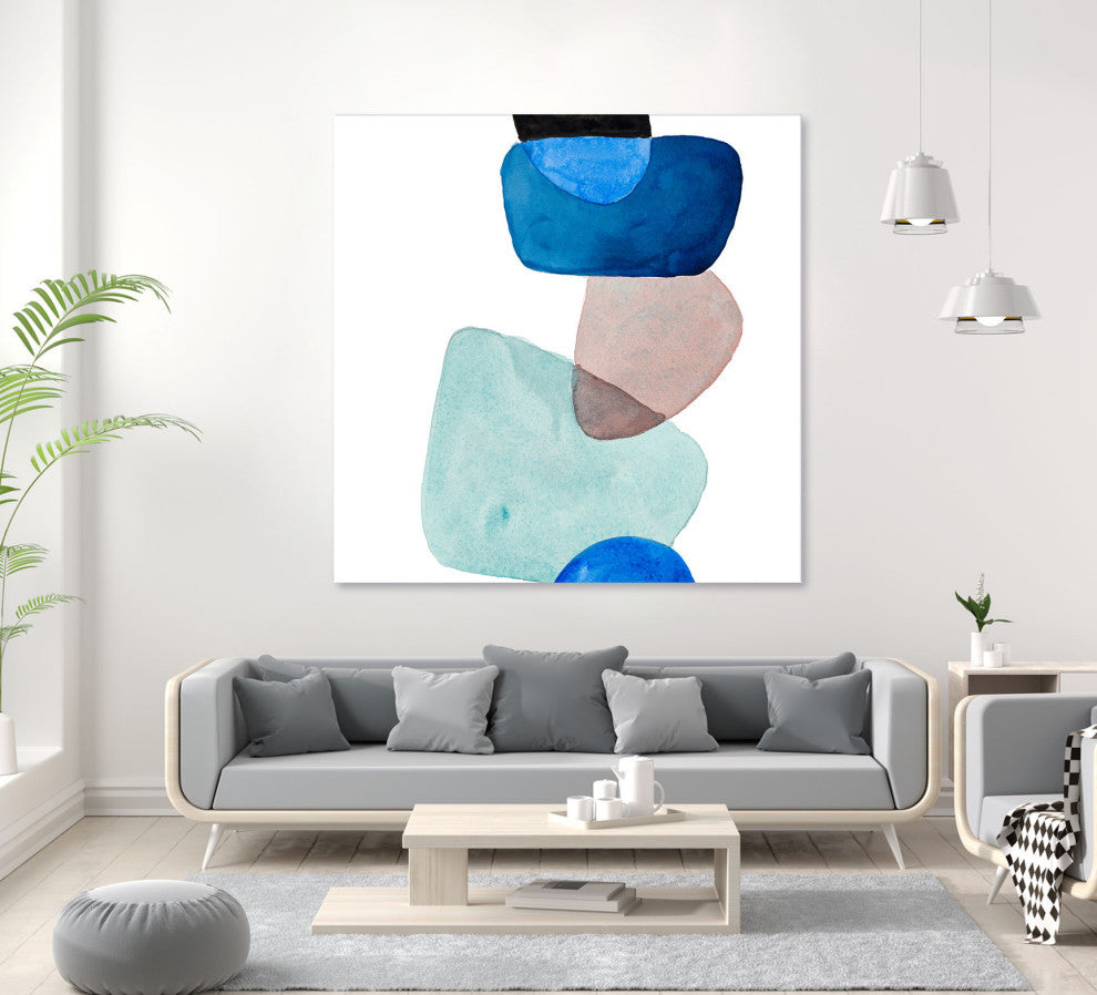 Head Over Heels Abstract II - 54 x 54 by Lanie Loreth
