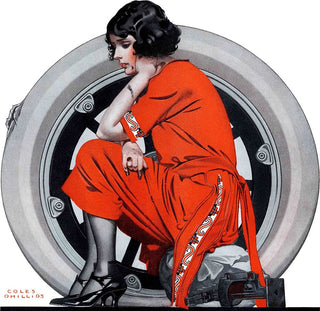 "Flat Tire" Painting Print on Wrapped Canvas