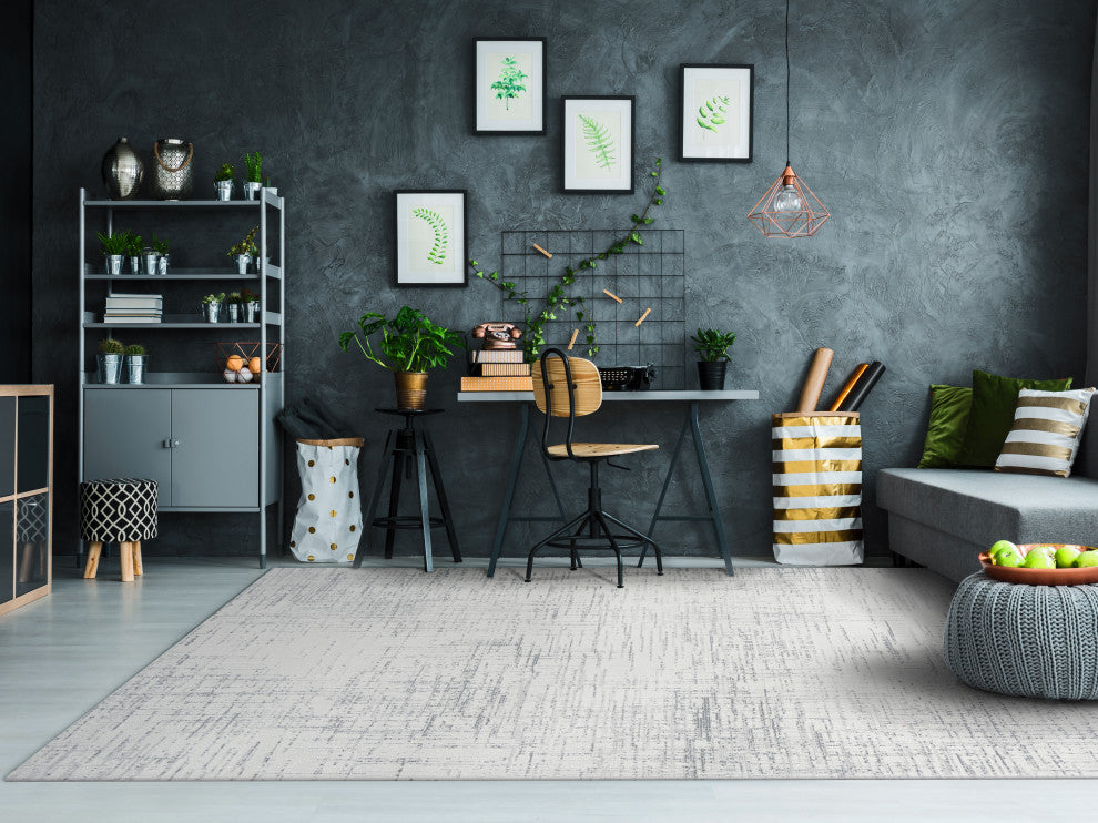 Mysterio 12189-910 Area Rug, Silver, 7'10"x10'10"