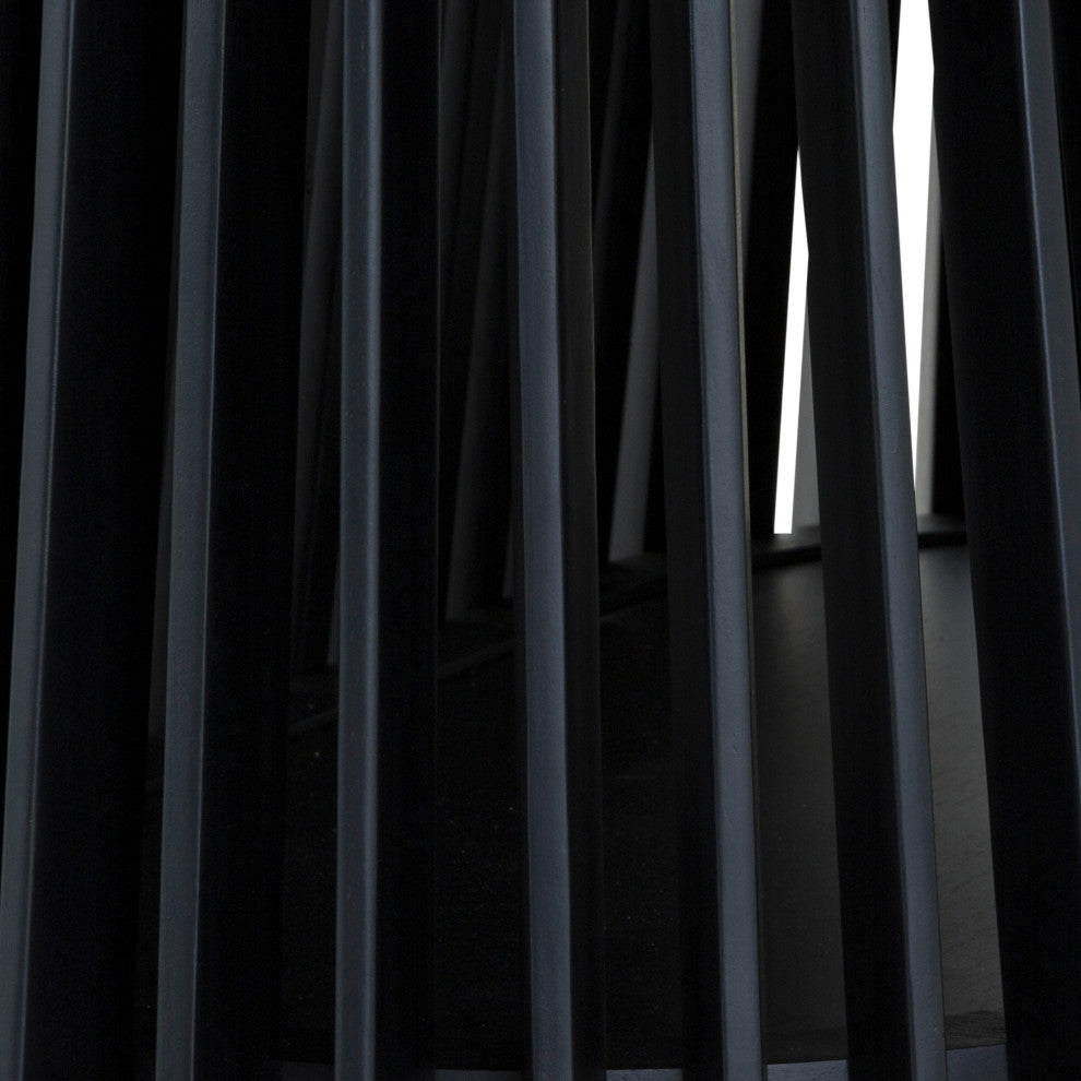 Pasadena 79" Wood Oval Dining Table With Walnut Finish and Black Base