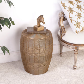 Butler Bellarose Metal End Table, Black and Tan