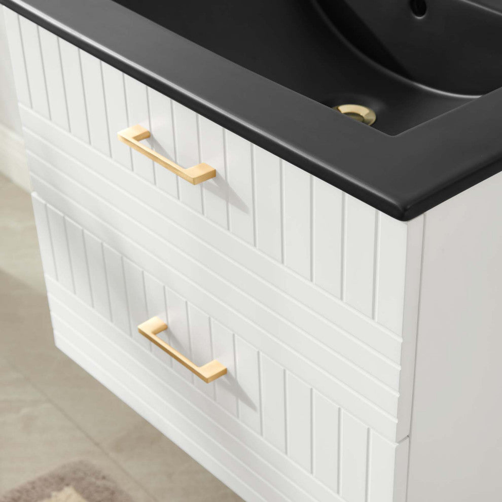 Daybreak 24" Bathroom Vanity, White Black
