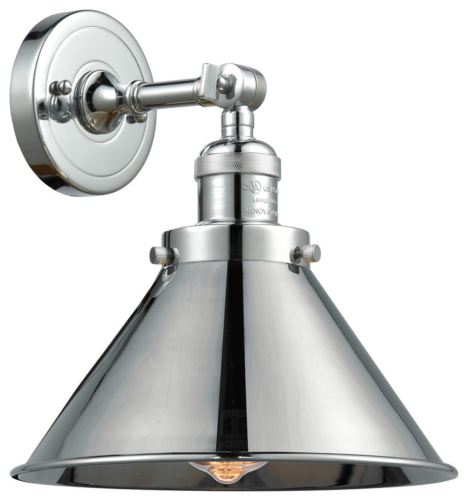Briarcliff 1-Light Dimmable LED Sconce, Polished Chrome