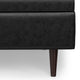 Shay Mid Century Large Square Coffee Table Storage Ottoman, Distressed Black