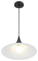 Costa LED Pendant, Replaceable LED, Matte Black, 15.75in