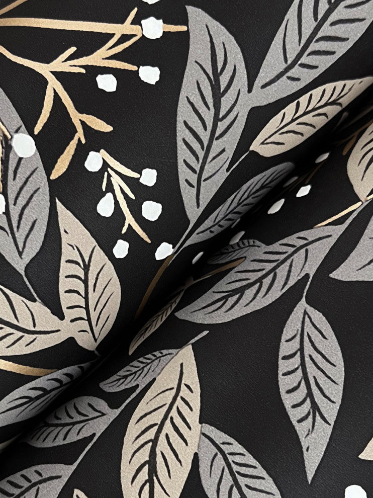 Willowberry Black Wallpaper
