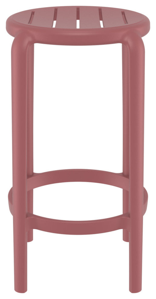 Tom Resin Counter Stool, Set of 2, Black, Marsala