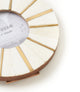Mukhendu 3"x3" Round Picture Frame Carved Bone, Brass Accents