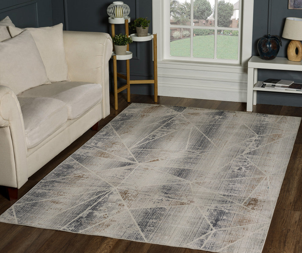 Noori Rug Low-Pile Lyman Grey/Brown Rug