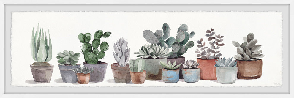 "Bunch of Succulents" Framed Painting Print