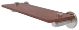 Tribecca 16" Solid Wood Shelf, Satin Nickel