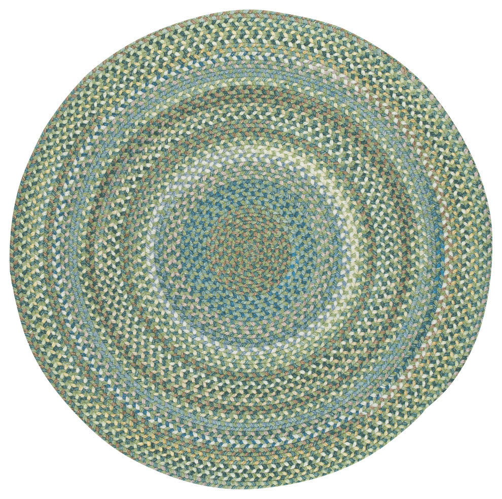 Capel Kill Devil Hill Dark Green 0210_280 Braided Rugs - 9' 6" Round