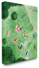 Kid's Summer Park Activities Friends Watercolor Painting,1pc, each 24 x 30