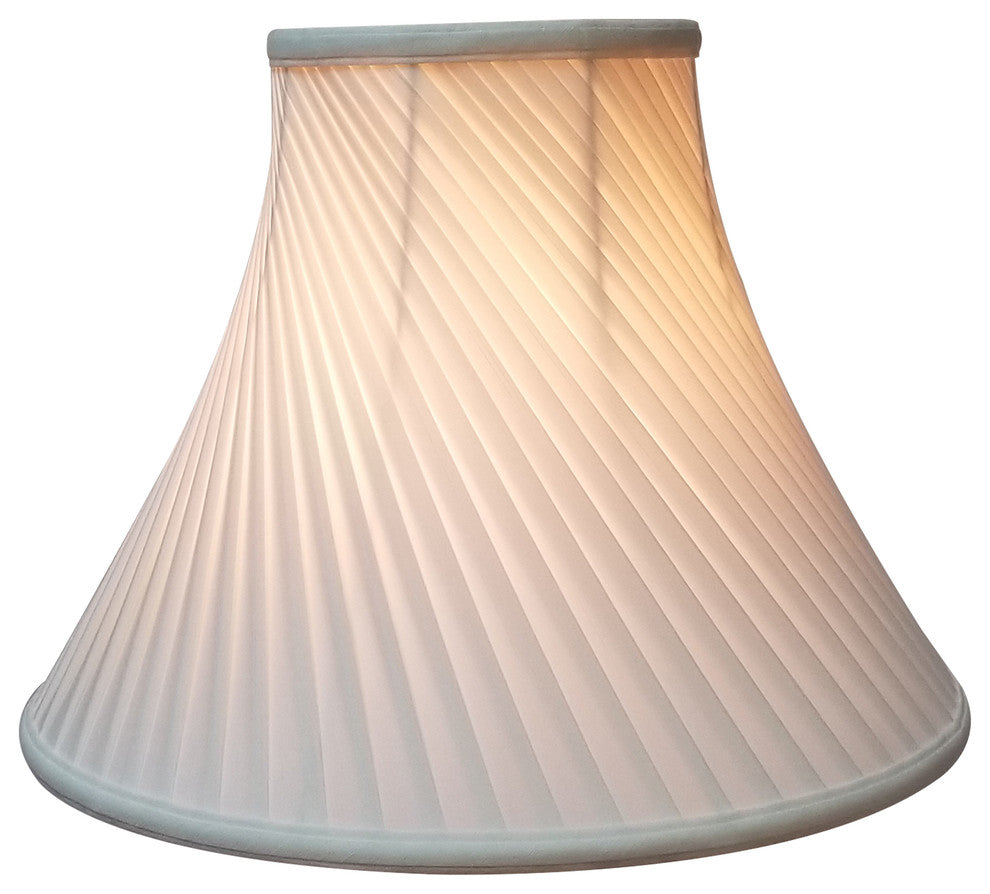 Royal Designs Twisted Pleat Basic Lampshade, Beige, White, 7x16x12
