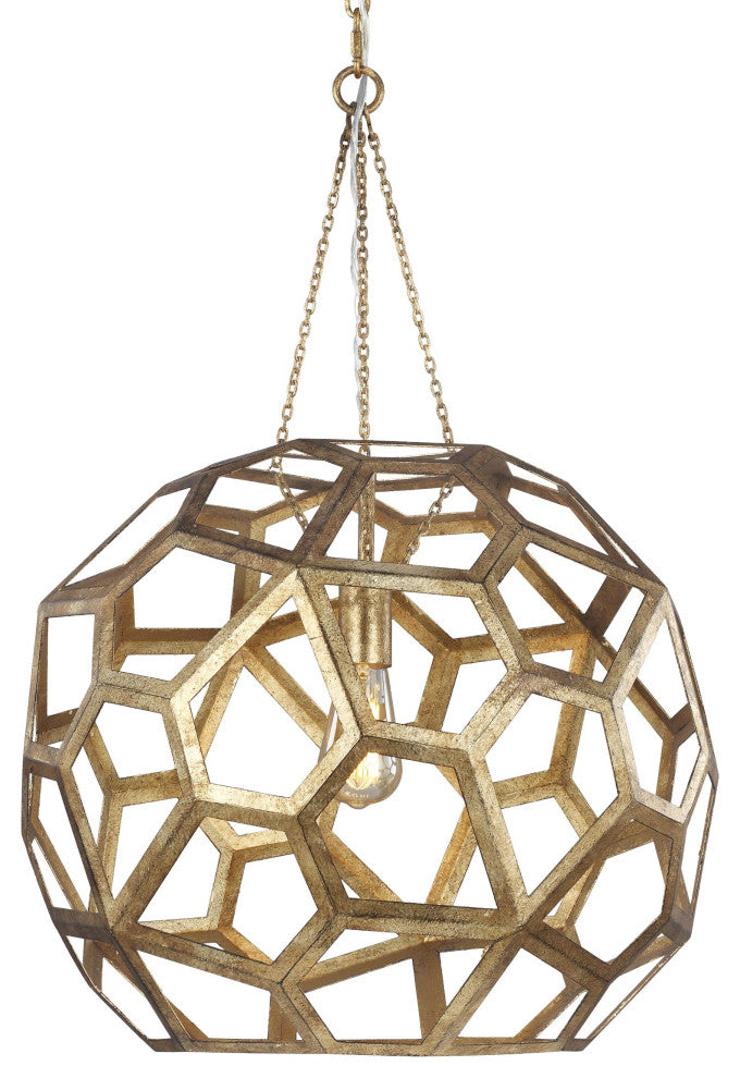 1-Light Large Pendant, Antique Gild