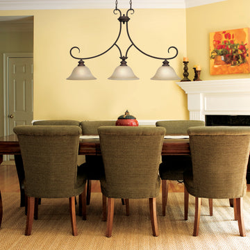 Lancaster Island Light, Pewter, Rubbed Bronze, Antique Marbled