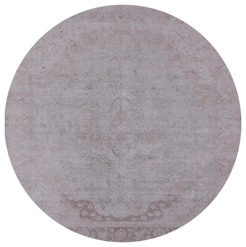 Ahgly Company Indoor Round Mid-Century Modern Area Rugs, 7' Round