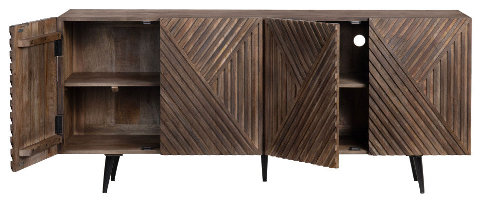 Catalina Mango Wood Sideboard, Brown