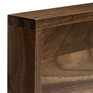 Square Black Walnut Solid Wood Tray Ottoman Tray, 30"