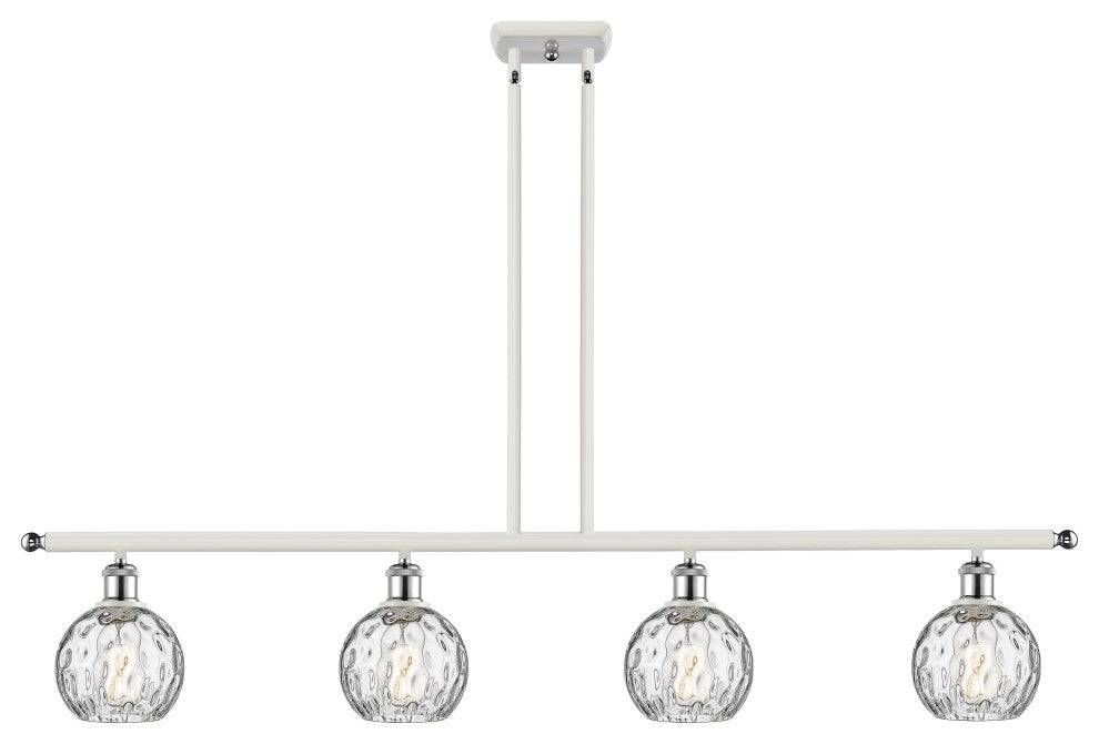 Innovations 516-4I-WPC-G1215-6-LED 4 Light Island Light, White, Polished Chrome