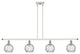 Innovations 516-4I-WPC-G1215-6-LED 4 Light Island Light, White, Polished Chrome