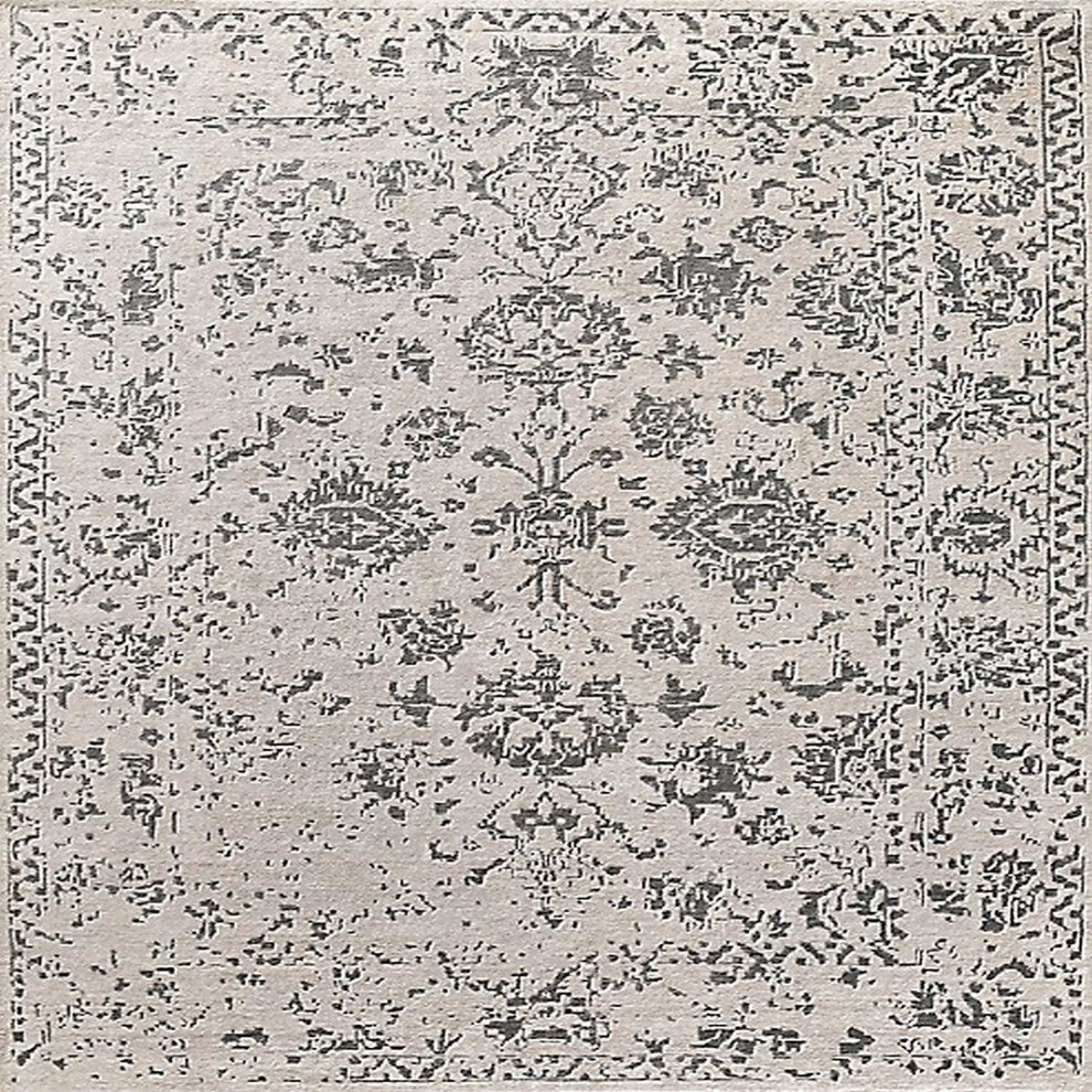 Ahgly Company Indoor Square Mid-Century Modern Area Rugs, 8' Square
