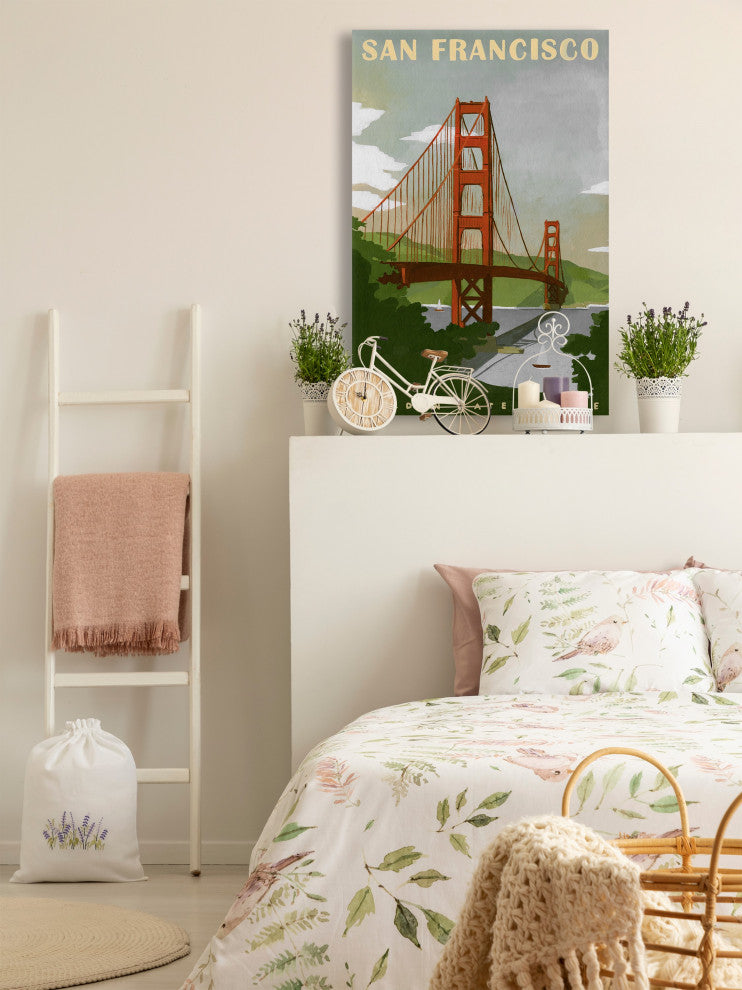 "Golden Gate Bridge, San Francisco" Painting Print on Wrapped Canvas, 16x24