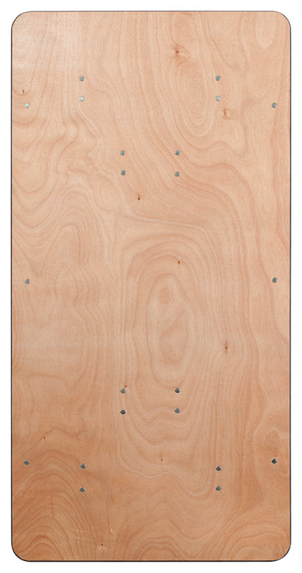 30''x60'' Wood Folding Banquet Table With Clear Coated Finished Top