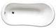 Malibu Glass Oval Soaking Bathtub 60x29x27 Biscuit