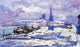 Albert Lebourg Rouen Snow Effect, Gallery Wrapped Canvas Print, 18"x27"