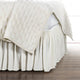 Stella Silk Velvet Bed Skirt, Stone, Queen