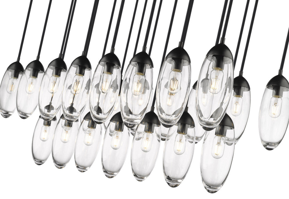 Z-Lite 23-Light Chandelier, Matte Black