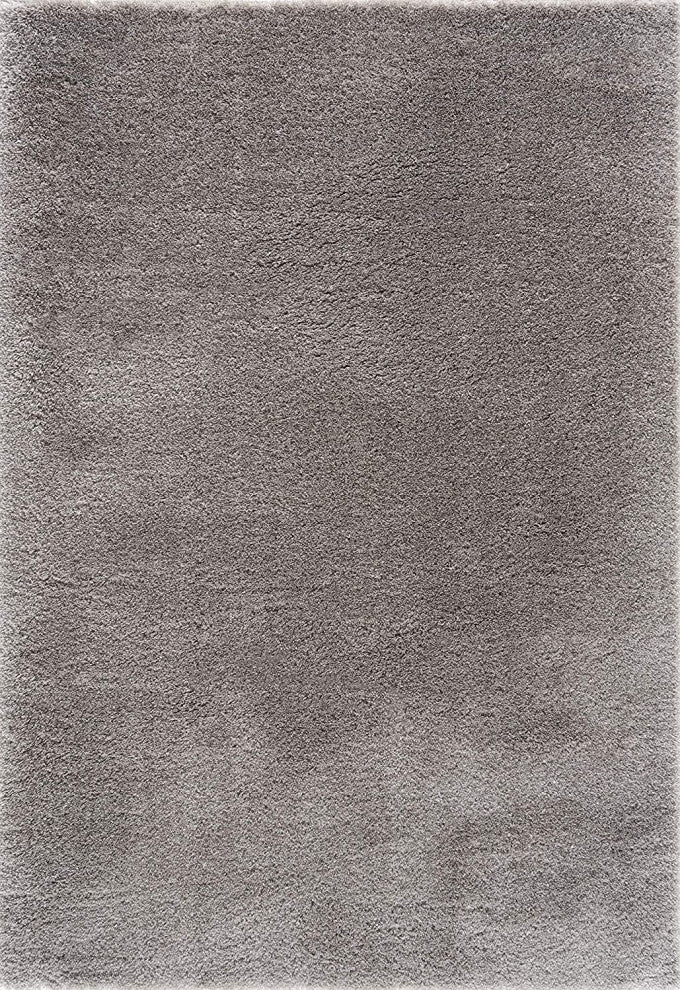 7"x9" Ivory Modern Solid Shag Area Rug