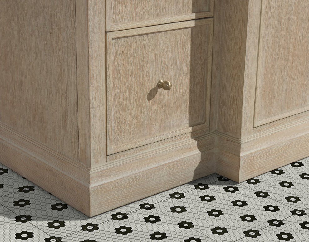 Redondo Bathroom Vanity, Ash Oak, 55", Single Sink, Freestanding