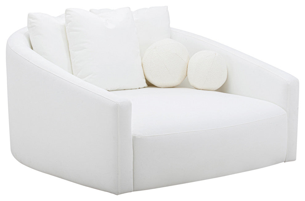 Hanim Cream Performance Fabric Daybed