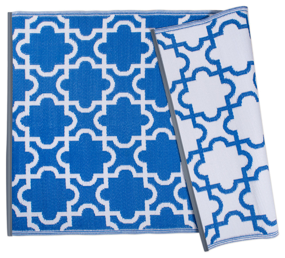 DII Blue Lattice Outdoor Rug 4''x''6''