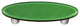 Dark Forest Green Pull Oval, Black Post