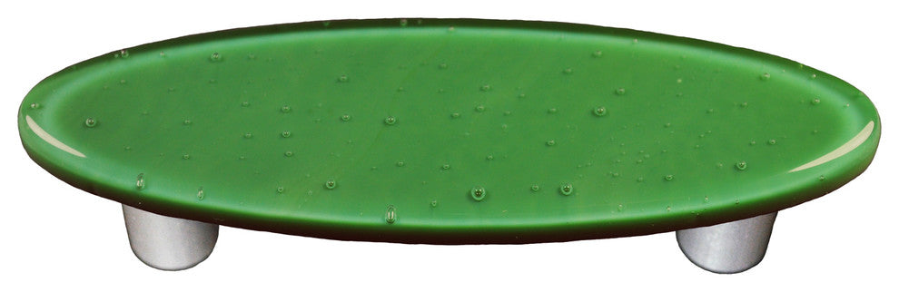 Dark Forest Green Pull Oval, Black Post