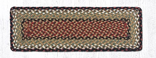 Burgundy/Mustard Rectangle Stair Tread, 27"x8.25"