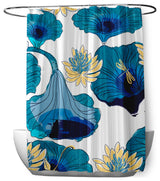 70"Wx73"L Lotokoi Shower Curtain, Blue