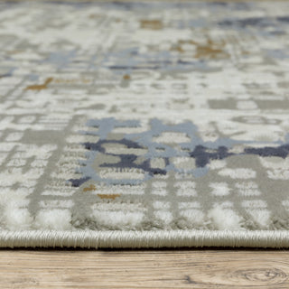 Emery Distressed Blue/Ivory Indoor Area Rug, 2'3" x 7'6"